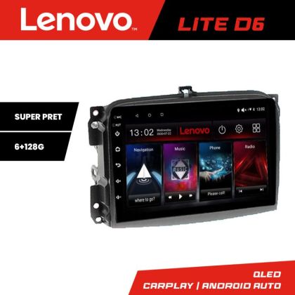 Navigatie Fiat 500L 2012-2017 Lenovo Kit-500L 8 core 6+128 GB Android Waze USB Navigatie Internet Youtube Radio