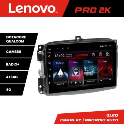 Navigatie Fiat 500L 2012-2017 Lenovo Kit-500L 8 core QLED 2K 4+64 360 Android Waze USB Navigatie Internet Youtube Radio