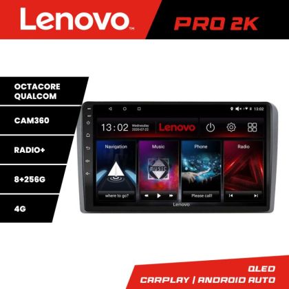 Navigatie Audi A3 8P Quad Core Lenovo Kit-049 8 core QLED 2K 8+256 360 Android Waze USB Navigatie Internet Youtube Radio