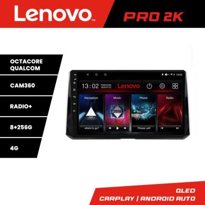 Navigatie Toyota Corolla 2019- Lenovo Kit-388-levin 8 core QLED 2K 8+256 360 Android Waze USB Navigatie Internet Youtube Radio