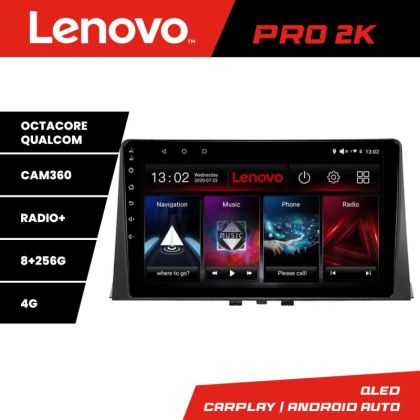 Navigatie Citroen Berlingo 2019- Lenovo Kit-berlingo18 8 core QLED 2K 8+256 360 Android Waze USB Navigatie Internet Youtube Radio