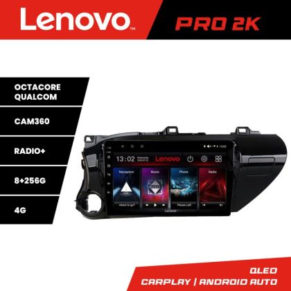 Navigatie Toyota Hilux 2016- Lenovo Kit-TY59 8 core QLED 2K 8+256 360 Android Waze USB Navigatie Internet Youtube Radio