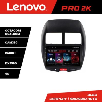 Navigatie Mistubishi ASX Lenovo Kit-026 8 core QLED 2K 12+256 360 Android Waze USB Navigatie Internet Youtube Radio