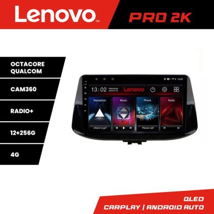 Navigatie Hyundai I30 2017- Lenovo Kit-1041 8 core QLED 2K 12+256 360 Android Waze USB Navigatie Internet Youtube Radio