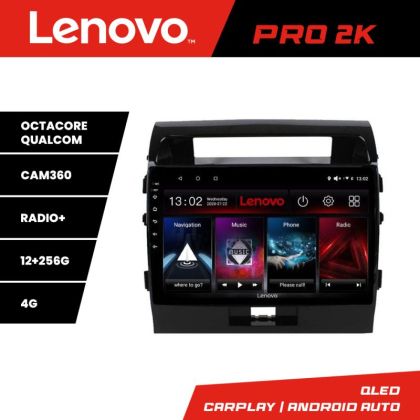 Navigatie Toyota LandCruiser 2008-2015 Lenovo Kit-381 8 core QLED 2K 12+256 360 Android Waze USB Navigatie Internet Youtube Radio