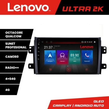 Navigatie Suzuki SX4 2006-2013 Lenovo Kit-124 8 core QLED Qualcomm 4+64 360 Android Waze USB Navigatie Internet Youtube Radio