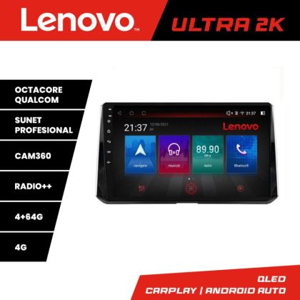 Navigatie Toyota Corolla/Auris 2018- Lenovo Kit-388 8 core QLED Qualcomm 4+64 360 Android Waze USB Navigatie Internet Youtube Radio