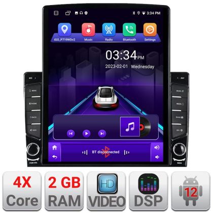 Navigatie Fiat Doblo 2010-2017 KIT-DOBLO10v1 ecran tip TESLA 9.7" cu Android Radio Bluetooth Internet GPS WIFI 2+32 DSP Quad