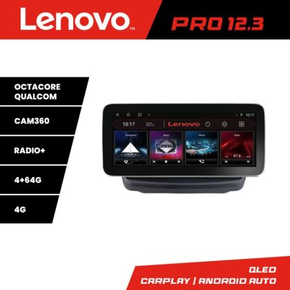 Navigatie Hyundai Genesis Lenovo PRO 4+64 12.3 inch qled android 4G DSP gps internet  Kit-GENESYS