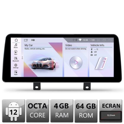 Navigatie dedicata Edotec BMW Seria 1 F20 masini cu EVO Android ecran 12.3" 4+64 4G BT