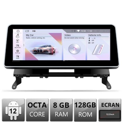 Navigatie BMW X3 X4 F25 F26 2010-2011 cu ecran CIC Android ecran 12.3" 8+128 4G BT