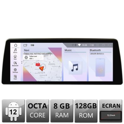 Navigatie BMW Seria 5 E60 2006-2012 cu ecran CIC Android ecran 12.3" 8+128 4G BT