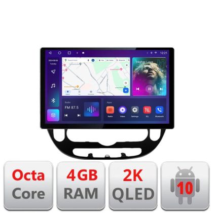 Navigatie dedicata Edonav Kia Soul 2014-2019, Ecran 2K QLED 13",Octacore,4Gb RAM,32Gb Hdd,4G,360,DSP,Carplay,Bluetooth