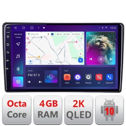 Navigatie Ford Transit 2019- varianta radio cd simplu Android Octa Core Ecran 2K QLED GPS 4G 4+32GB 360 KIT-transit-2019-a+EDT-E409-2K