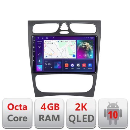 Navigatie Mercedes C W203 2001-2007 C-clk Android Octa Core Ecran 2K QLED GPS 4G 4+32GB 360 kit-clk+EDT-E409-2K