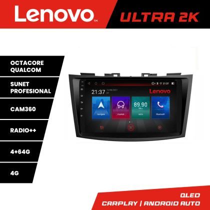 Navigatie Suzuki Swift 2010-2017 Lenovo Kit-179 8 core QLED Qualcomm 4+64 360 Android Waze USB Navigatie Internet Youtube Radio