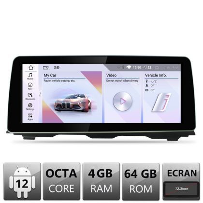 Navigatie BMW Seria 5 F10 2010-2011 cu ecran CIC Android ecran 10.25" 4+64 4G BT