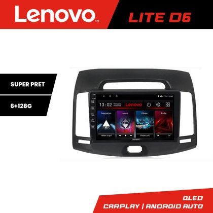 Navigatie Hyundai Elantra 2007-2011 Lenovo Kit-2009 8 core 6+128 GB Android Waze USB Navigatie Internet Youtube Radio