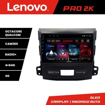 Navigatie Mitsubishi Outlander 2010 Lenovo Kit-056 8 core QLED 2K 4+64 360 Android Waze USB Navigatie Internet Youtube Radio v1