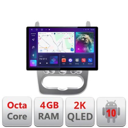 Navigatie dedicata Dacia Duster 2010-2012 N-099 Edonav ecran 13" 2K 4+32 Android Waze USB Navigatie 4G 360 Toslink Youtube Rad