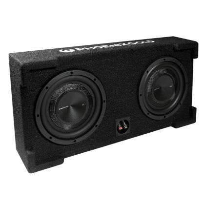 Cutie Phoenix Gold dublă pasivă, difuzor 2x8", 250 W RMS, 500 W MAX, cutie pasivă pentru radiator cu ardere în jos