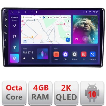 Navigatie Ford Focus C-max S-max Galaxy Mondeo unitati ovale QLED 2K Octa core 4+32 DSP 360 Optic FHD internet gps radio carplay android auto kit-ford-oval+EDT-E409-2K