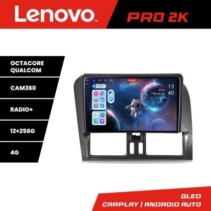 Navigatie Volvo XC60 Lenovo 8 core QLED 2K 12+256 360 Android Waze USB Navigatie Internet Youtube Radio