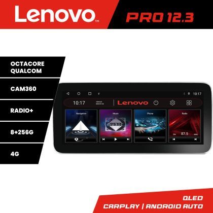 Navigatie Peugeot 208 2008 K-PSA Lenovo PRO 8+256 12.3 inch qled android 4G DSP gps internet  8Core