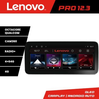 Navigatie Toyota Auris dupa 2017 K-Auris Lenovo PRO 4+64 12.3 inch qled android 4G DSP gps internet