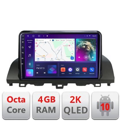 Navigatie Honda Accord 2019-2022 QLED 2K Octa core 4+32 DSP 360 Optic FHD internet gps radio carplay android auto Kit-+EDT-E410-2K