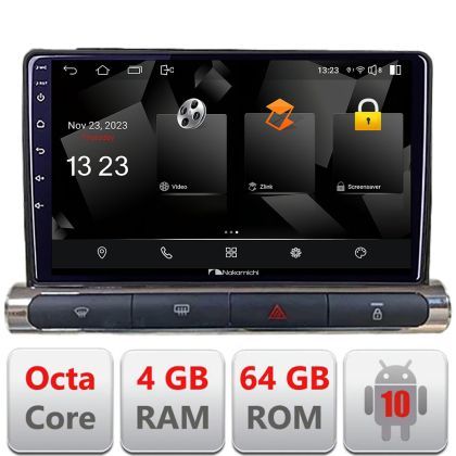 Navigatie Citroen C3 2017-2024 ecran color de fabrica Nakamichi NAM5510 Qled Octa Core 720p 4+64 DSP 360 camera carplay android auto