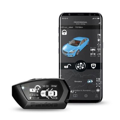 Alarma auto Pandora Professional v3 - cu functie pornire motor de la distanta, 4G, pager, aplicatie telefon