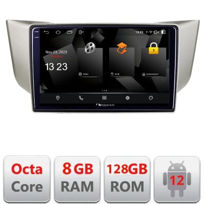 Navigatie Lexus RX 2003-2009 5960Pro- rx-03 Android Octa Core Qualcomm 2K Qled 8+128 DTS DSP 360 4G Optical