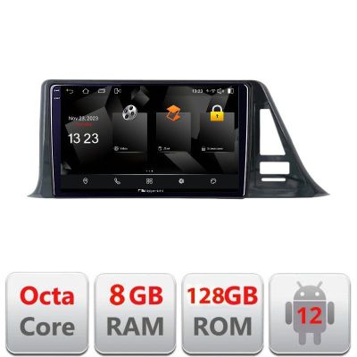 Navigatie Toyota CH-R low 5960Pro-CH-R-A Android Octa Core Qualcomm 2K Qled 8+128 DTS DSP 360 4G Optical