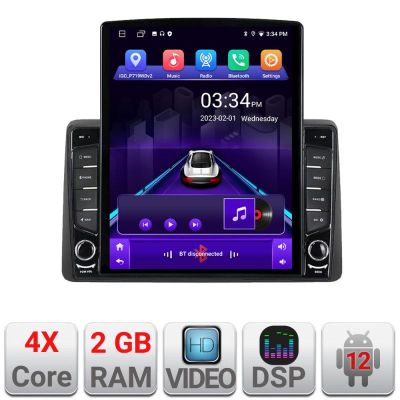 Navigatie Dacia Duster 2023- Android radio gps internet quad core 2+32 ecran vertical 9.7" KIT-duster2023+EDT-E708