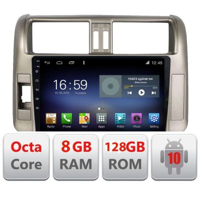 Navigatie TOYOTA Prado 2010-2013 F-347 Octa Core cu Android Radio Bluetooth Internet GPS WIFI DSP 8+128GB 4G