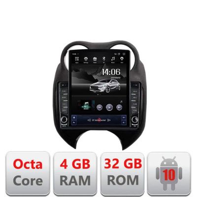 Navigatie Nissan Micra 2010-2014 Android radio gps internet Lenovo Octa Core 4+64 LTE KIT-micra2010+EDT-E709