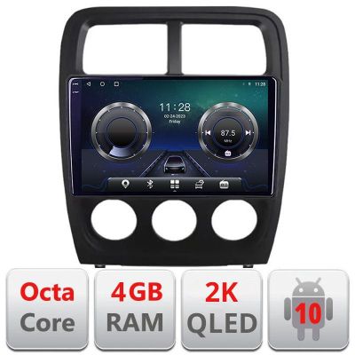 Navigatie Dodge Caliber 2010-2012 C-caliber Android Octa Core Ecran 2K QLED GPS 4G 4+32GB 360 KIT-caliber+EDT-E409-2K