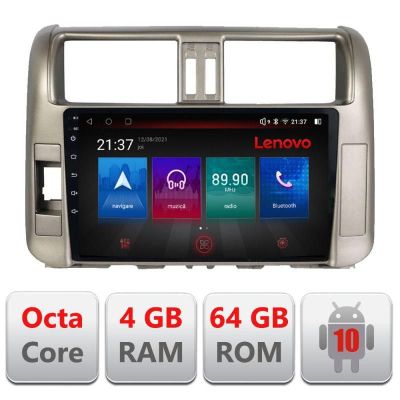 Navigatie Toyota Prado 2010-2013 E-347 Octa Core cu Android Radio Bluetooth Internet GPS WIFI DSP 4+64GB 4G