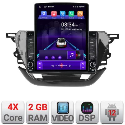 Navigatie Opel Corsa F 2019- Android radio gps internet quad core 2+32 ecran vertical 9.7" KIT-corsa-f+EDT-E708