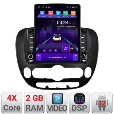 Navigatie Kia Soul 2014-2019 Android radio gps internet quad core 2+32 ecran vertical 9.7" Kit-soul-2014+EDT-E708