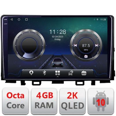 Navigatie Kia Stonic 2016-2020 Android Octa Core Ecran 2K QLED GPS 4G 4+32GB 360 KIT-stonic+EDT-E409-2K