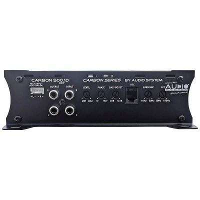 Amplificator Audio System CARBON-500.1 D, 1x500 watts, in 2 sau 4 ohm, pentru subwoofer clasa D