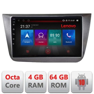 Navigatie Seat Altea 2005-2014 Android radio gps internet Octa Core 4+64 LTE Kit-altea+EDT-E509-PRO