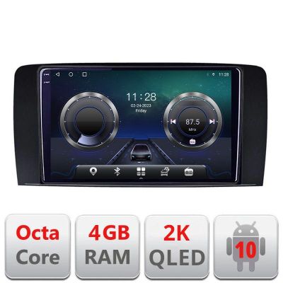 Navigatie Mercedes Clasa R C-215 Android Octa Core Ecran 2K QLED GPS 4G 4+32GB 360 KIT-215+EDT-E409-2K