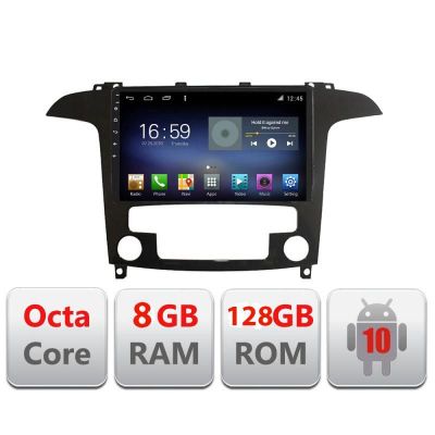 Navigatie FORD S-MAX 2008-2012 F-003 Octa Core cu Android Radio Bluetooth Internet GPS WIFI DSP 8+128GB 4G