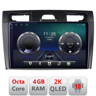 Navigatie Ford Fiesta MK5 2002-2008 Android ecran Qled 2K Octa core 4+32 KIT-fiesta-mk5+EDT-E409-2K