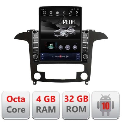 Navigatie Ford S-Max 2008-2012 G-003 ecran tip TESLA 9.7" cu Android Radio Bluetooth Internet GPS WIFI 4+32GB DSP 4G O