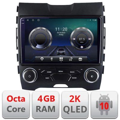 Navigatie Ford Edge 2015-2021 midline Android Octa Core Ecran 2K QLED GPS 4G 4+32GB 360 kit-edge-mid+EDT-E409-2K