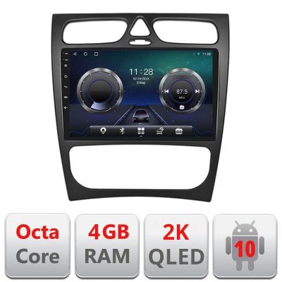 Navigatie Mercedes CLK facelift Android ecran Qled 2K Octa core 4+32 Kit-facelift+EDT-E409-2K